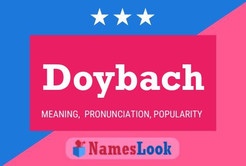 Affiche de nom Doybach