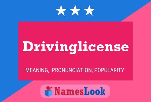 Affiche de nom Drivinglicense