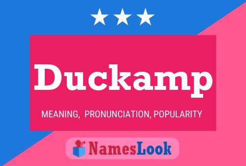 Affiche de nom Duckamp