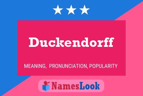 Affiche de nom Duckendorff