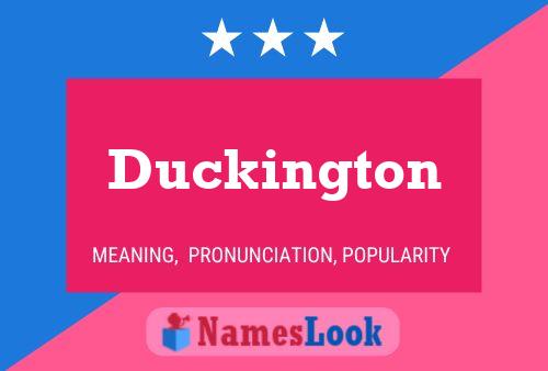 Affiche de nom Duckington