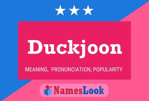 Affiche de nom Duckjoon