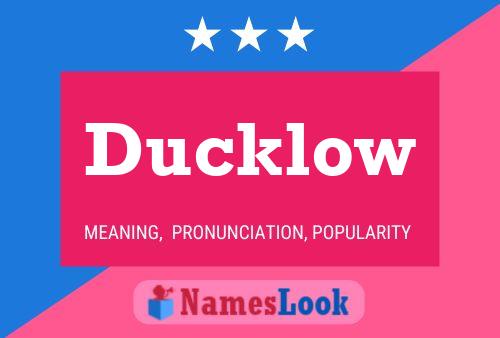 Affiche de nom Ducklow