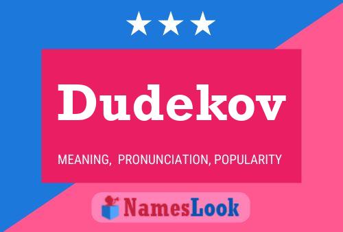 Affiche de nom Dudekov