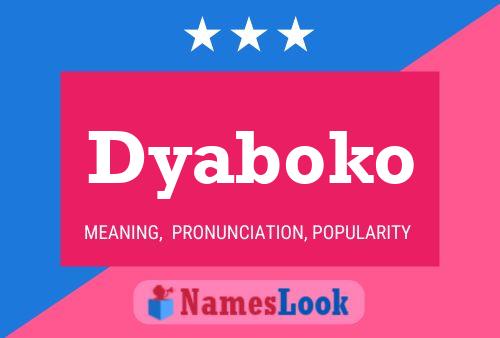 Affiche de nom Dyaboko