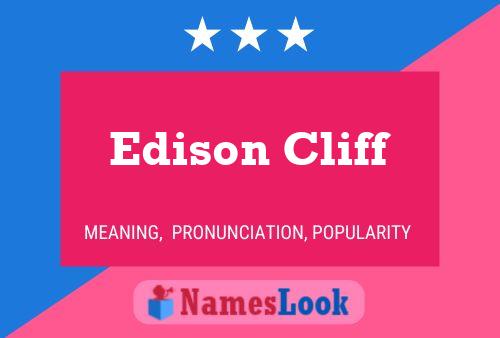 Affiche de nom Edison Cliff