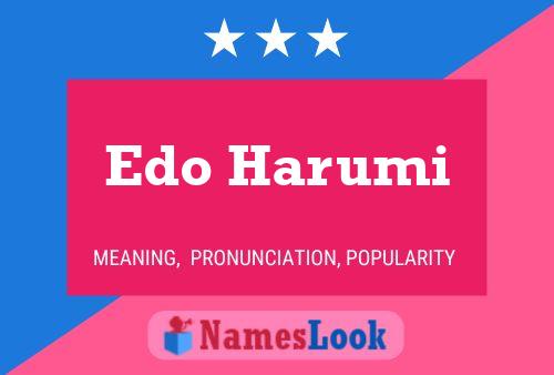 Affiche de nom Edo Harumi