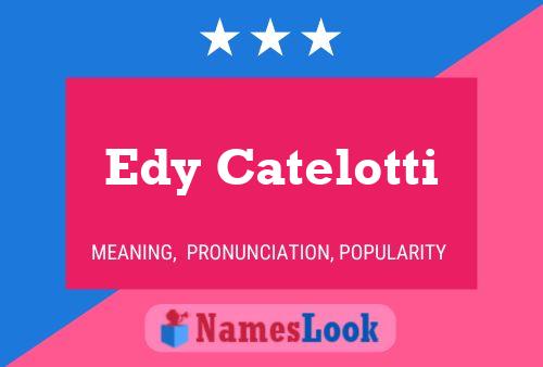 Affiche de nom Edy Catelotti