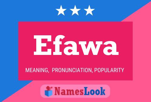 Affiche de nom Efawa