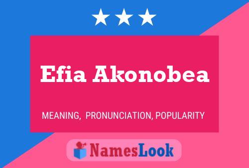 Affiche de nom Efia Akonobea