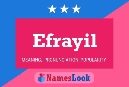 Affiche de nom Efrayil