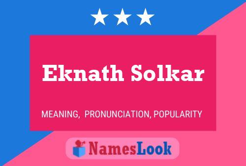 Affiche de nom Eknath Solkar