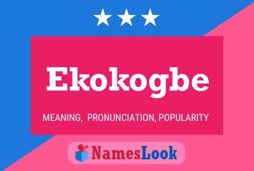 Affiche de nom Ekokogbe