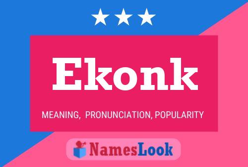 Affiche de nom Ekonk