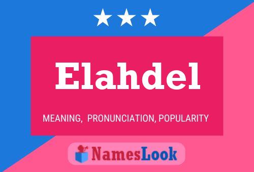 Affiche de nom Elahdel