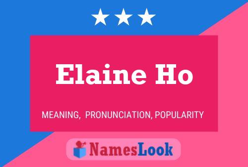 Affiche de nom Elaine Ho