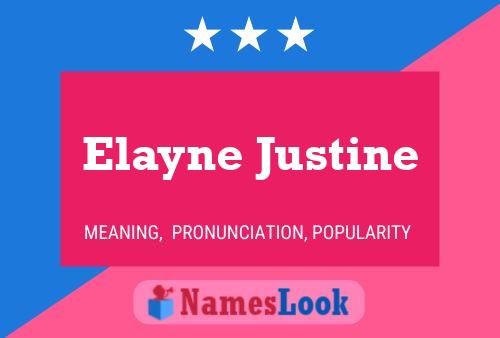 Affiche de nom Elayne Justine