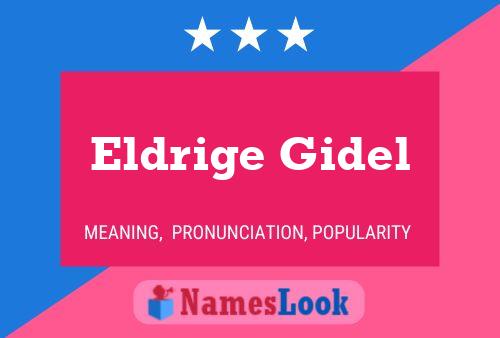 Affiche de nom Eldrige Gidel