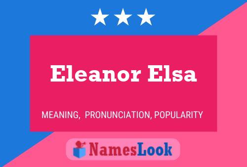 Affiche de nom Eleanor Elsa