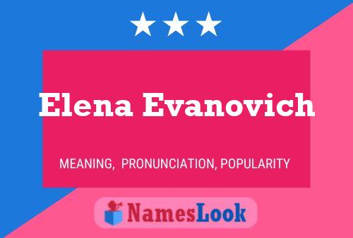 Affiche de nom Elena Evanovich