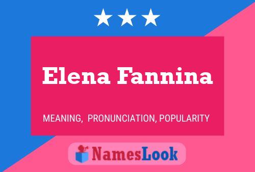 Affiche de nom Elena Fannina