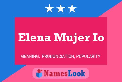 Affiche de nom Elena Mujer Io