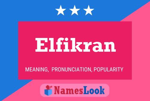 Affiche de nom Elfikran