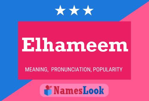 Affiche de nom Elhameem