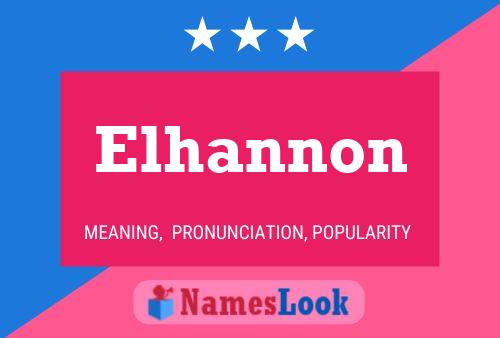 Affiche de nom Elhannon