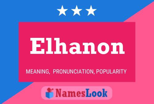 Affiche de nom Elhanon