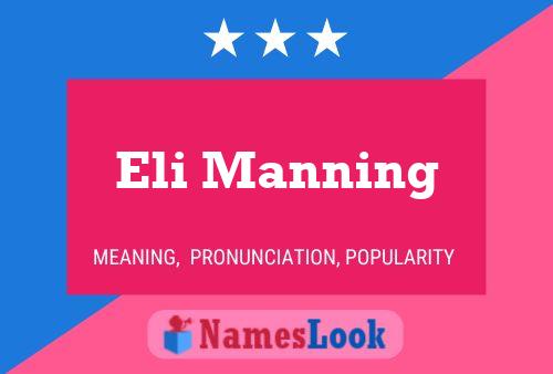 Affiche de nom Eli Manning