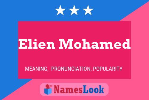 Affiche de nom Elien Mohamed