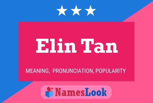 Affiche de nom Elin Tan