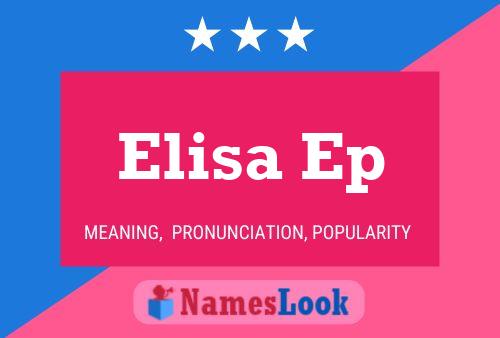 Affiche de nom Elisa Ep