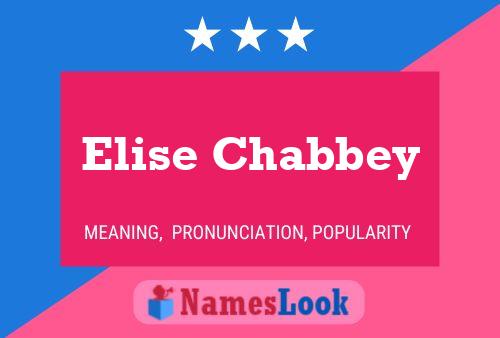 Affiche de nom Elise Chabbey