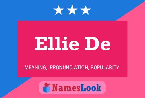 Affiche de nom Ellie De