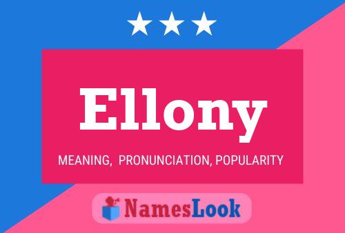 Affiche de nom Ellony