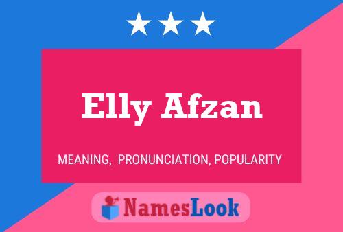 Affiche de nom Elly Afzan