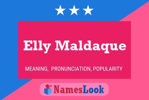 Affiche de nom Elly Maldaque