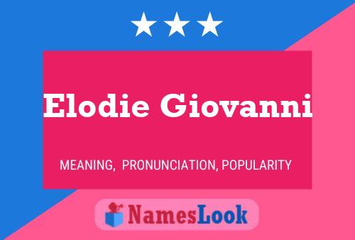 Affiche de nom Elodie Giovanni