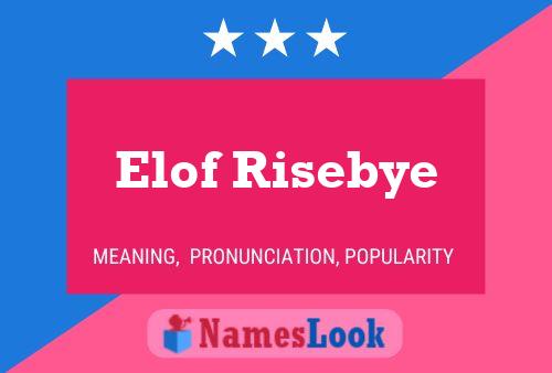 Affiche de nom Elof Risebye