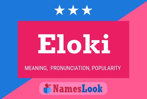 Affiche de nom Eloki