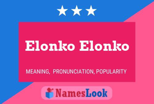 Affiche de nom Elonko Elonko