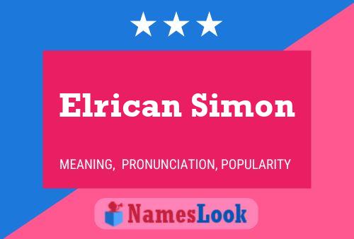 Affiche de nom Elrican Simon