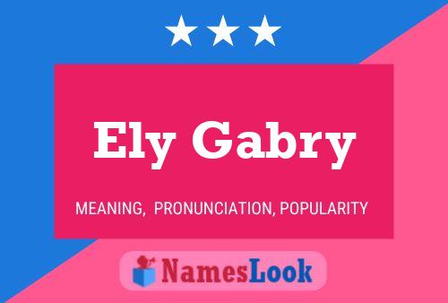 Affiche de nom Ely Gabry