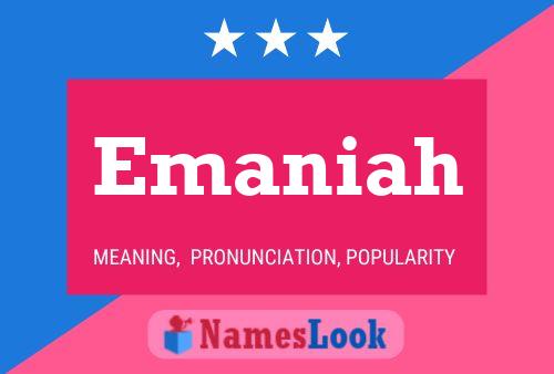 Affiche de nom Emaniah