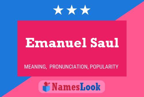 Affiche de nom Emanuel Saul