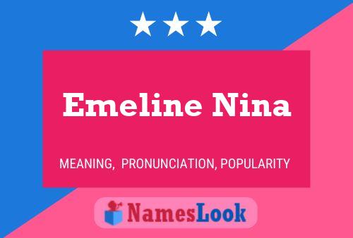 Affiche de nom Emeline Nina