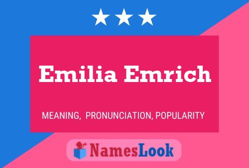 Affiche de nom Emilia Emrich