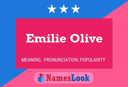 Affiche de nom Emilie Olive